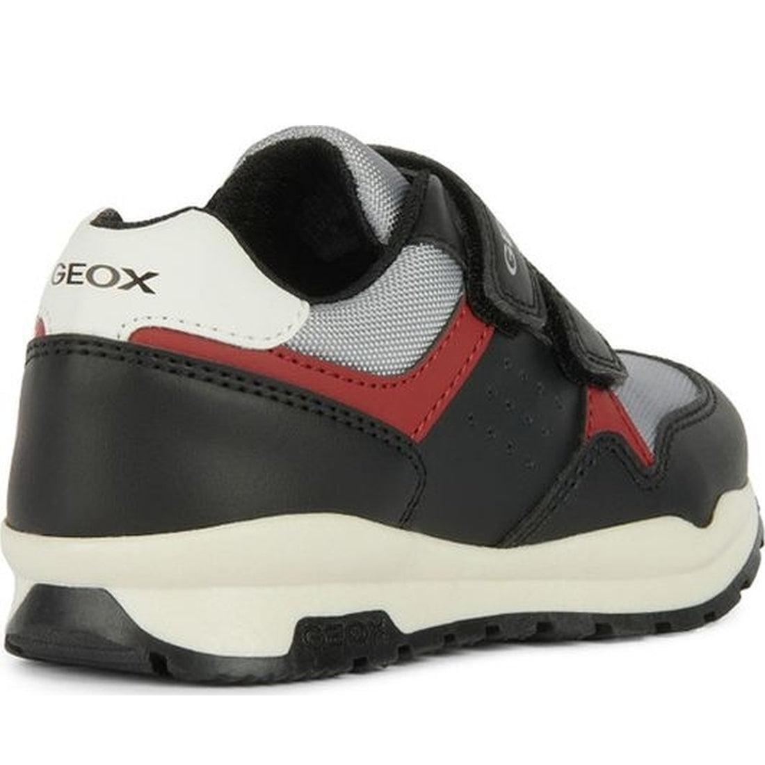 Geox boys black, red pavel sneakers | Vilbury London