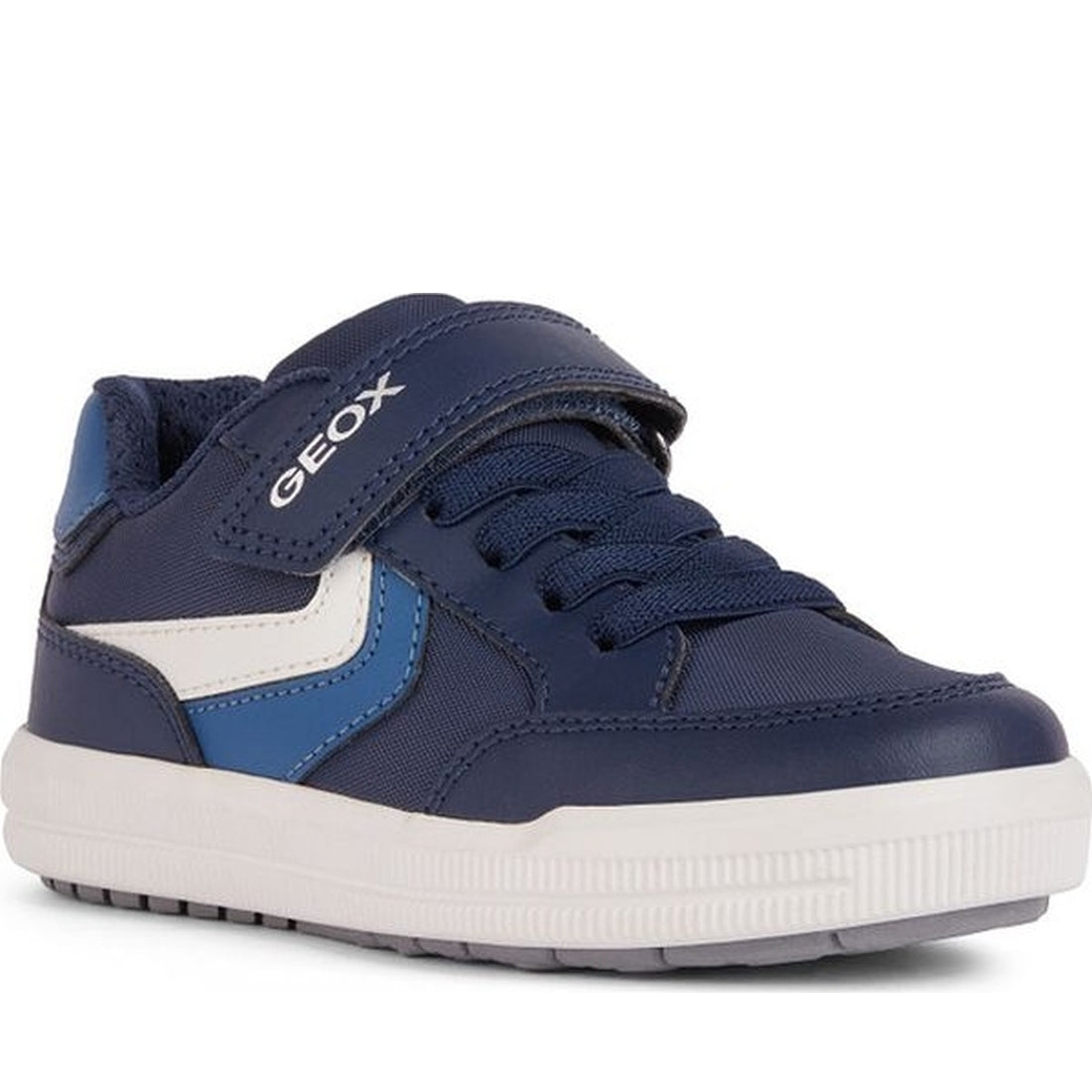 Geox boys navy, jeans arzach sneakers | Vilbury London