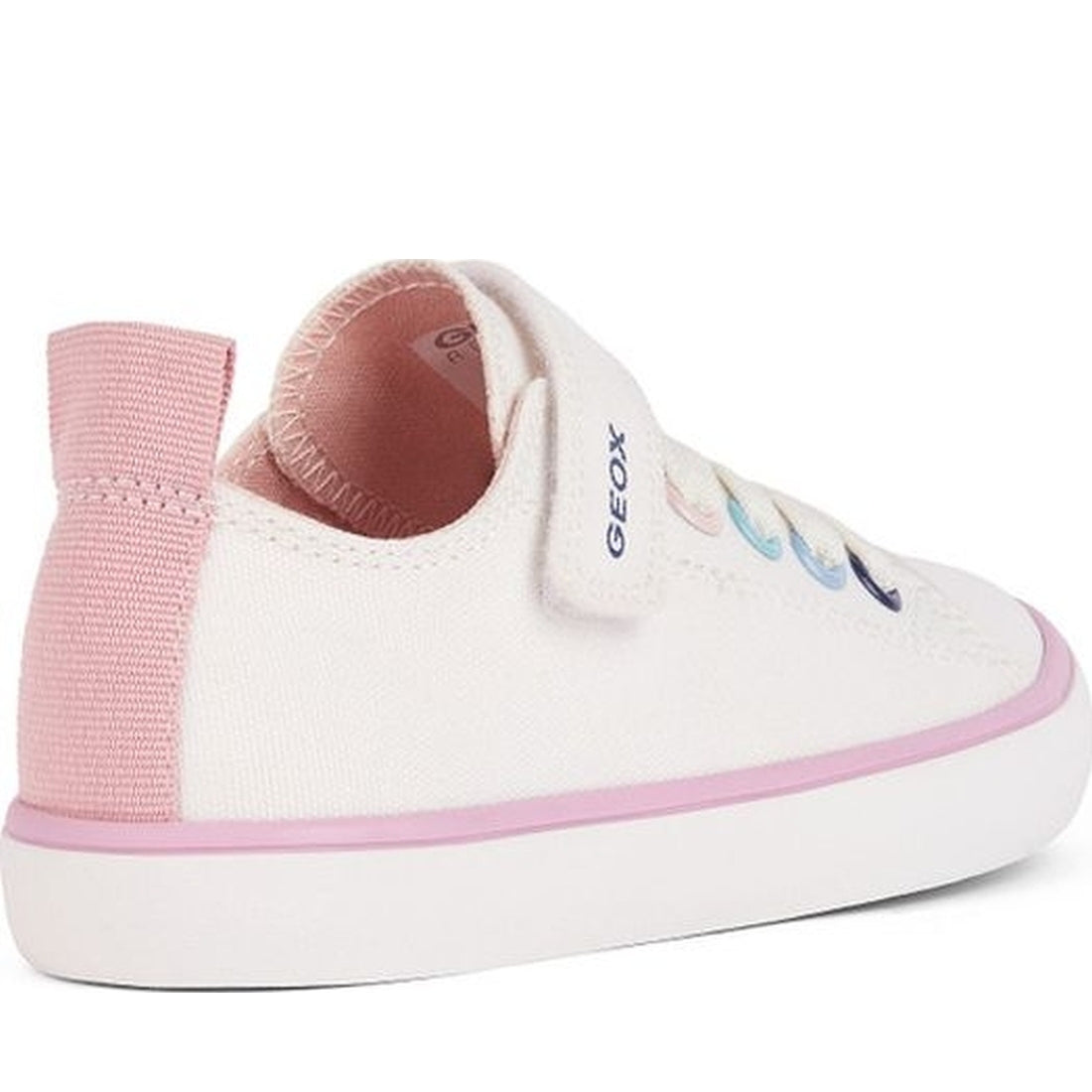 Geox girls white gisli sneakers | Vilbury London