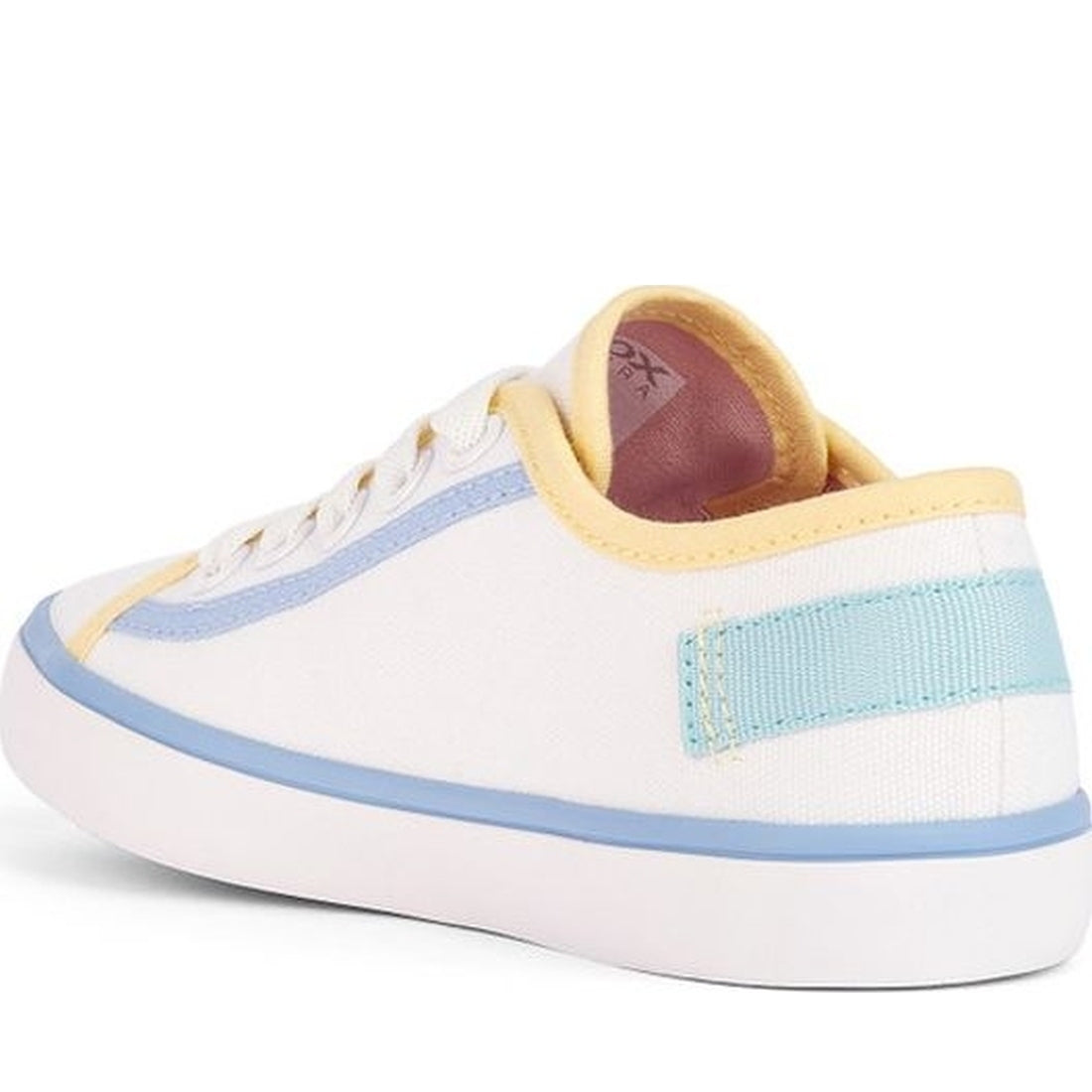 Geox girls white, lt yellow gisli sneakers | Vilbury London