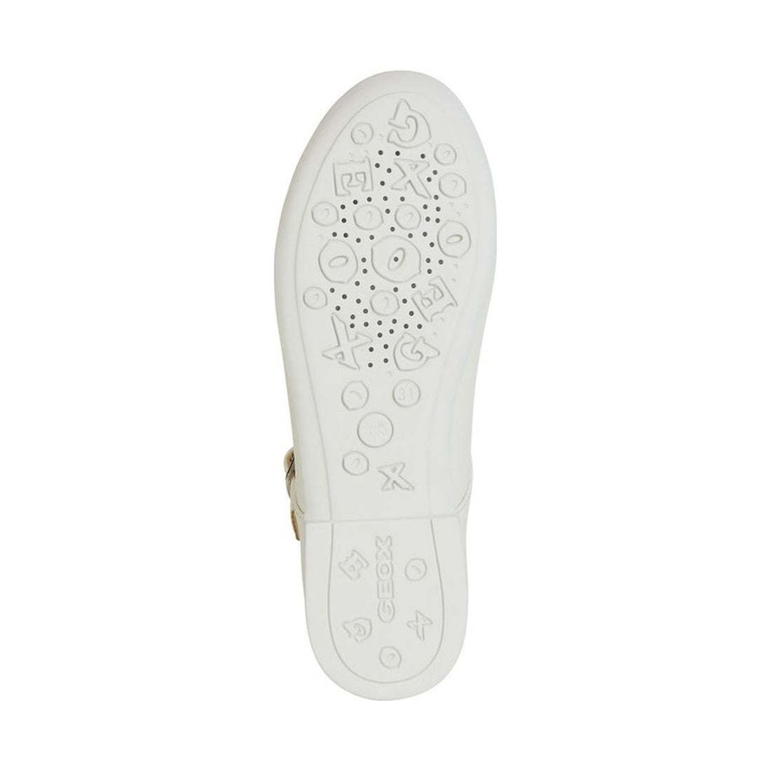 Geox girls white plie' ballerina | Vilbury London