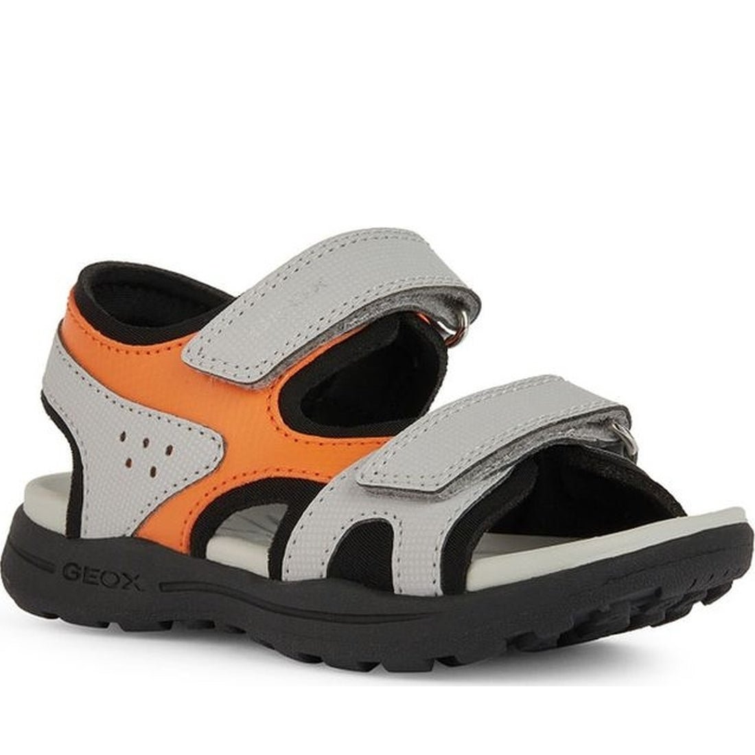 Geox boys grey, orange vaniett sandals | Vilbury London