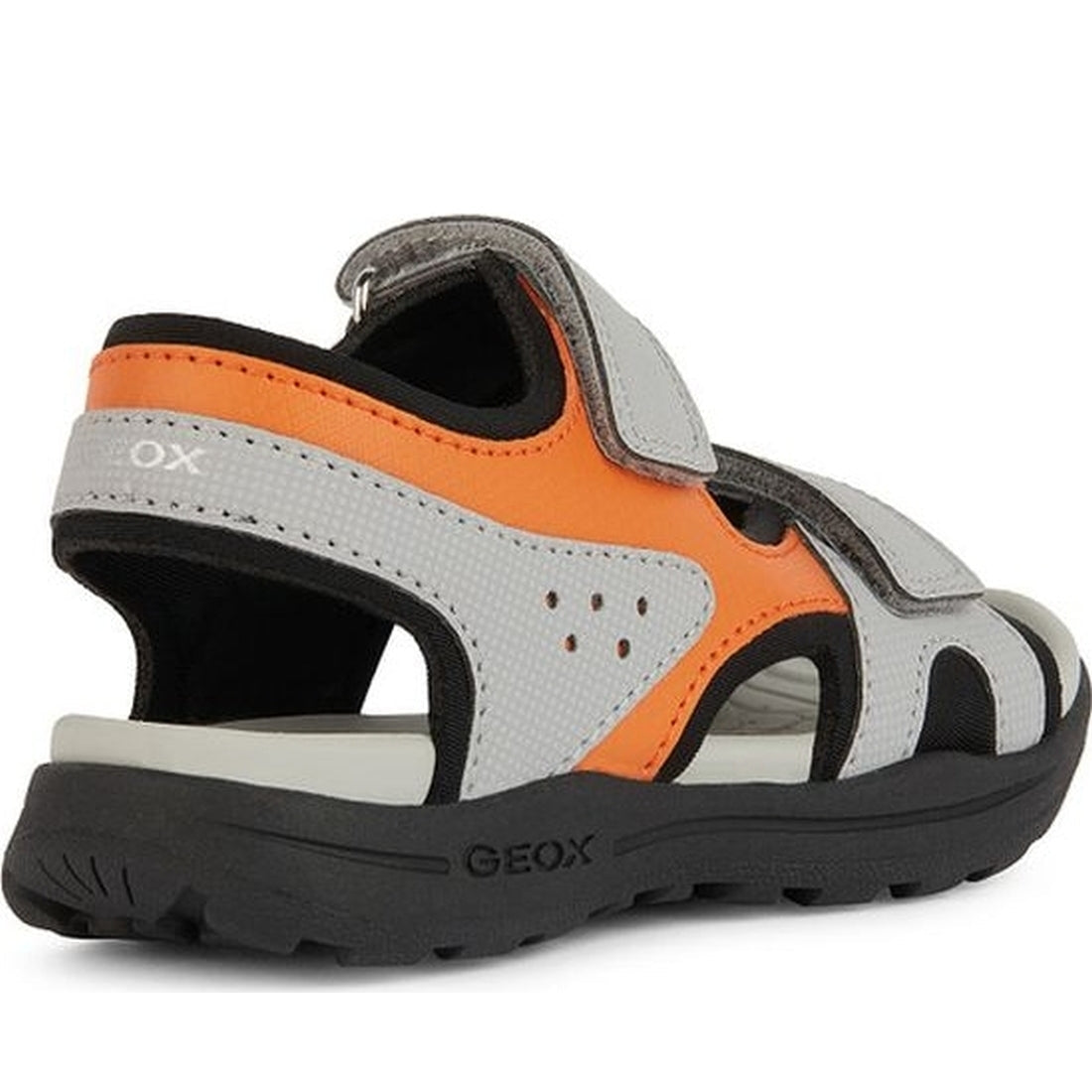 Geox boys grey, orange vaniett sandals | Vilbury London