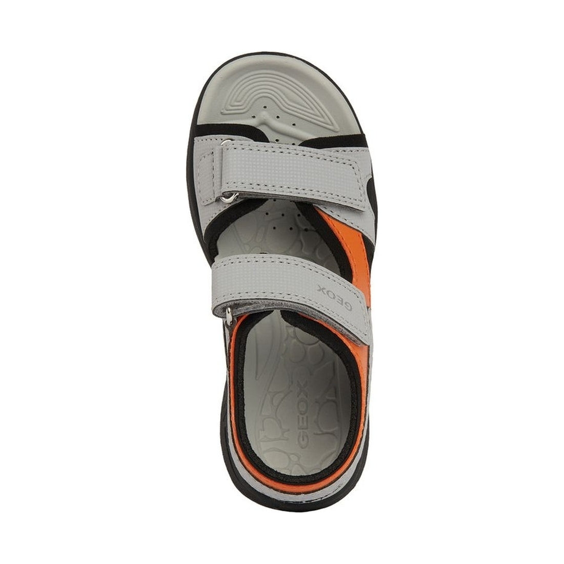 Geox boys grey, orange vaniett sandals | Vilbury London