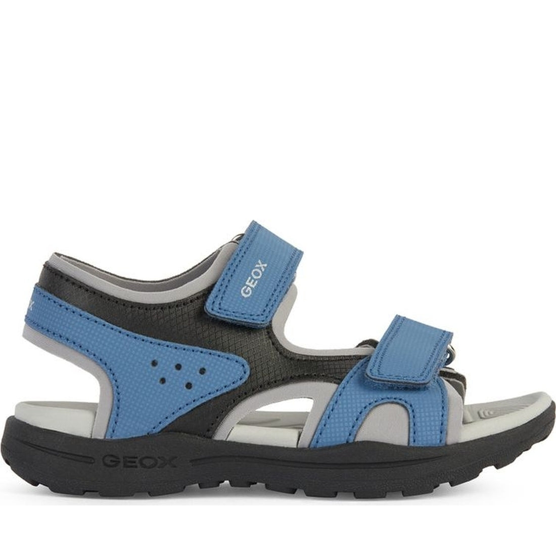 Geox boys lt blue, black vaniett sandals | Vilbury London