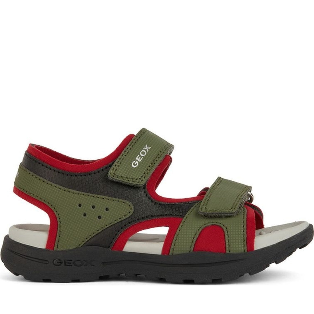 Geox boys military, red vaniett sandals | Vilbury London