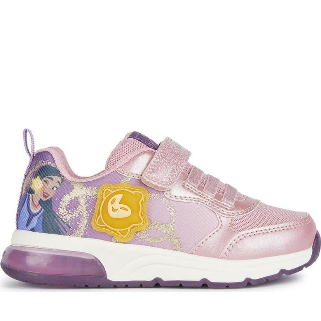 Geox girls pink, lt prune spaceclub sneakers | Vilbury London