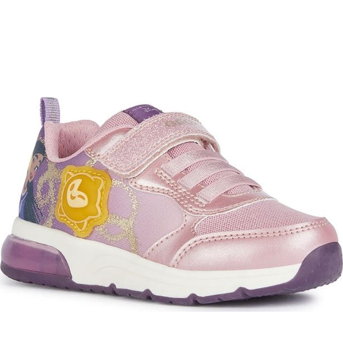 Geox girls pink, lt prune spaceclub sneakers | Vilbury London