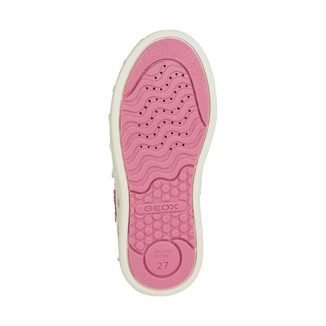 Geox girls white, fuchsia skylin sneakers | Vilbury London