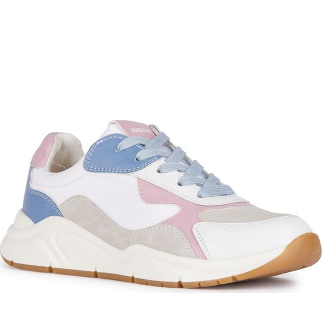 Geox girls white, avio mawazy sneakers | Vilbury London