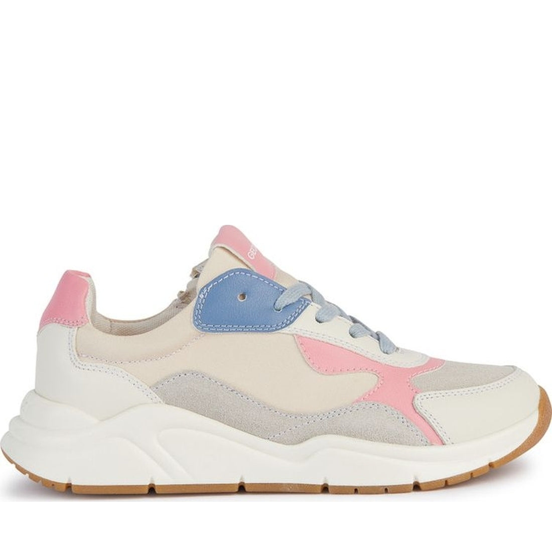 Geox girls lt ivory, lt coral mawazy sneakers | Vilbury London