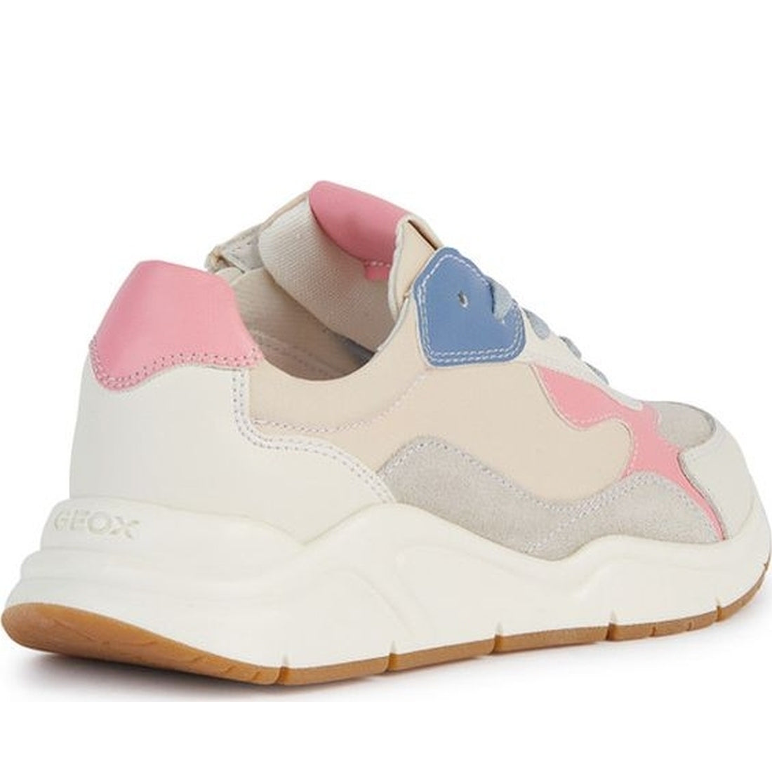 Geox girls lt ivory, lt coral mawazy sneakers | Vilbury London
