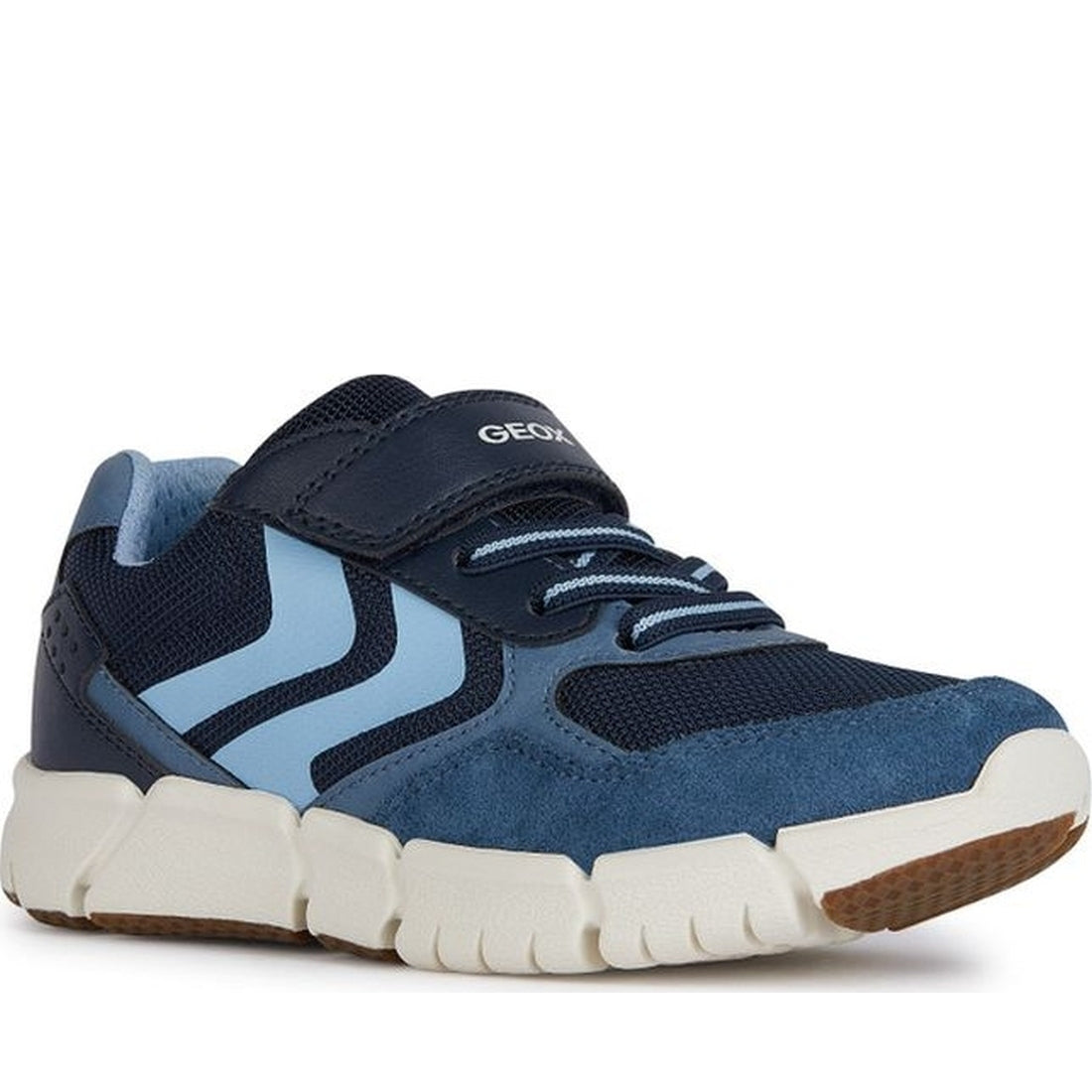 Geox boys navy, lt blue flexyper sneakers | Vilbury London