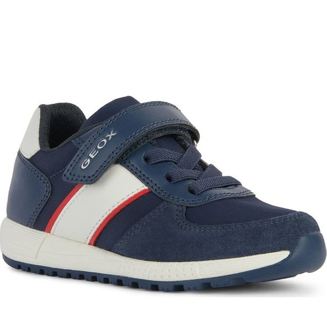 Geox boys navy, red alben sneakers | Vilbury London