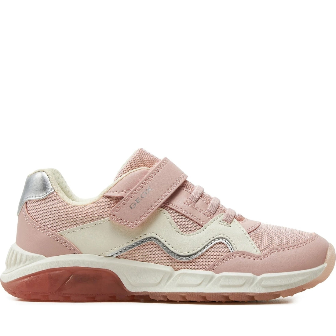 Geox girls lt rose, lt ivory spaziale sneakers | Vilbury London