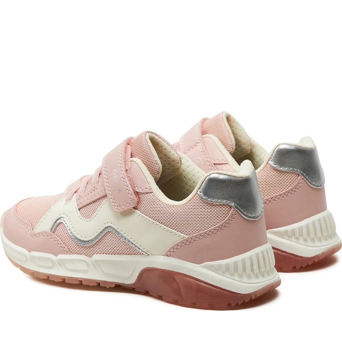 Geox girls lt rose, lt ivory spaziale sneakers | Vilbury London