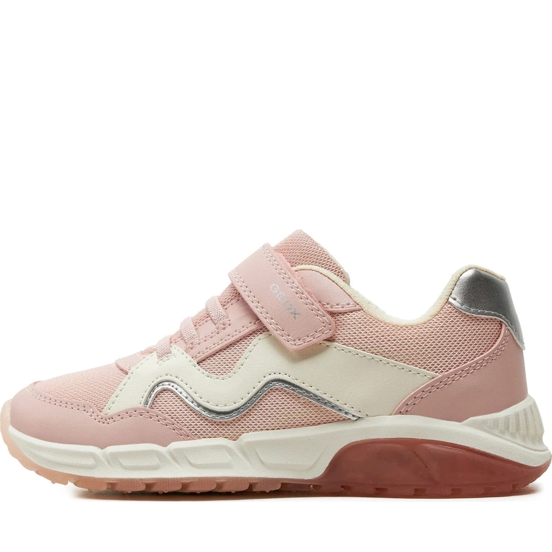 Geox girls lt rose, lt ivory spaziale sneakers | Vilbury London