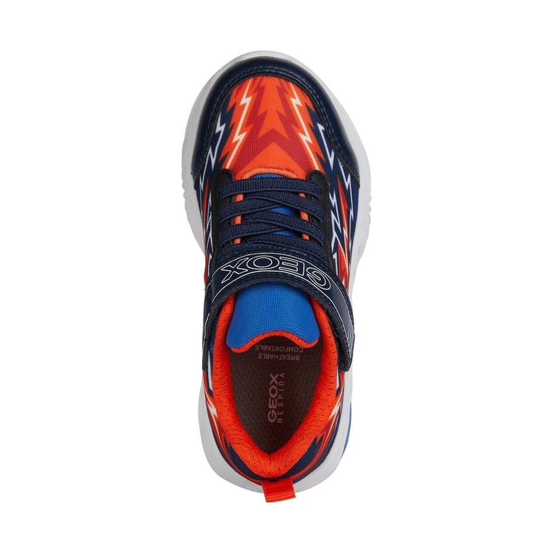 Geox boys navy, orange assister sneakers | Vilbury London