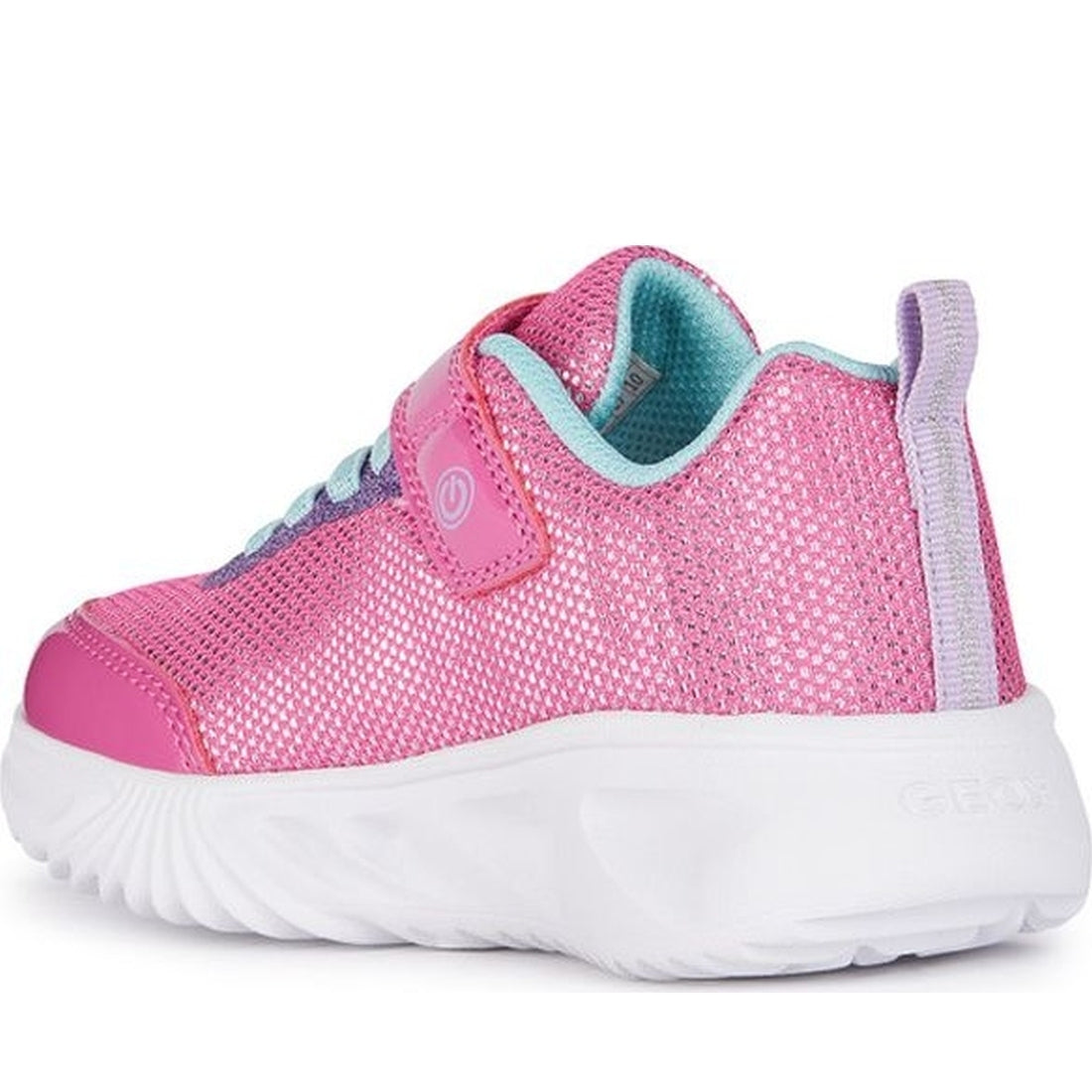 Geox girls fuchsia, aqua assister sneakers | Vilbury London