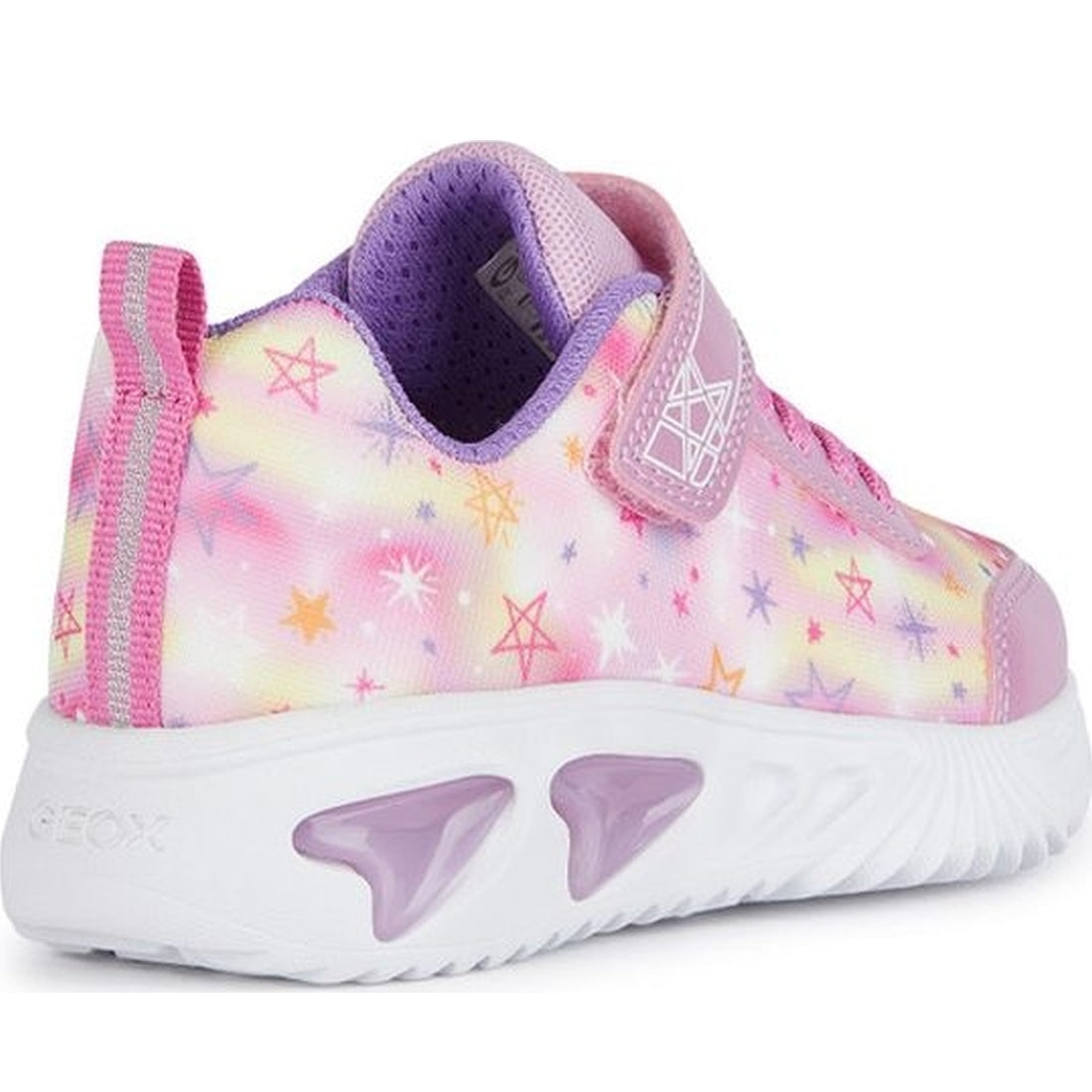 Geox girls pink, fuchsia assister sneakers | Vilbury London