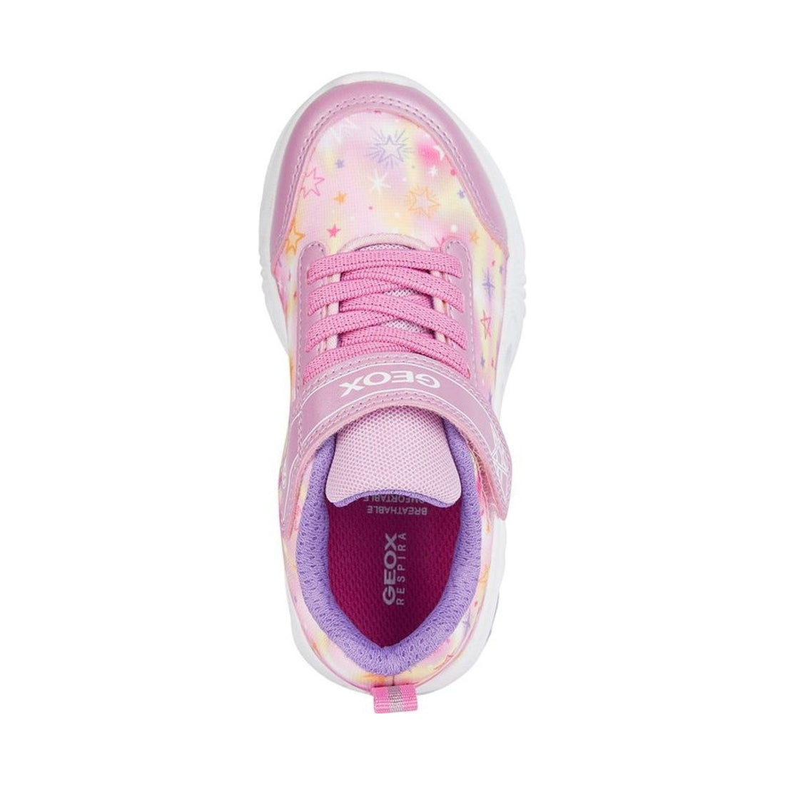 Geox girls pink, fuchsia assister sneakers | Vilbury London