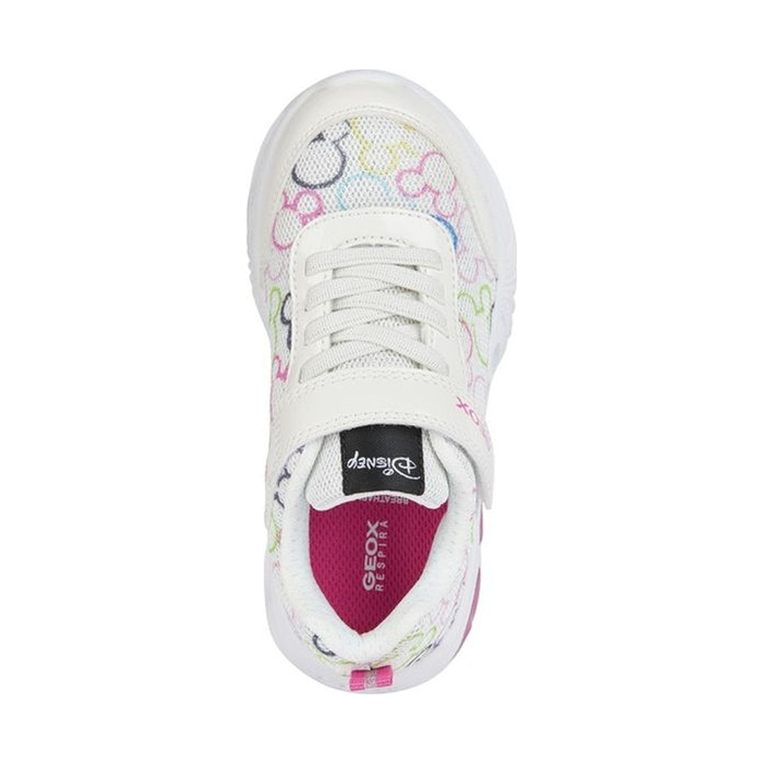 Geox girls white, multicolor assister sneakers | Vilbury London