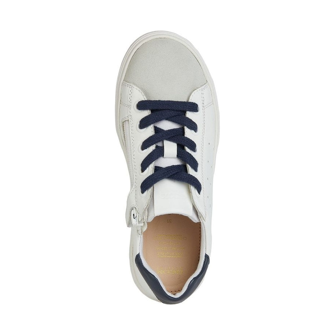 Geox boys white, navy nashik sneakers | Vilbury London