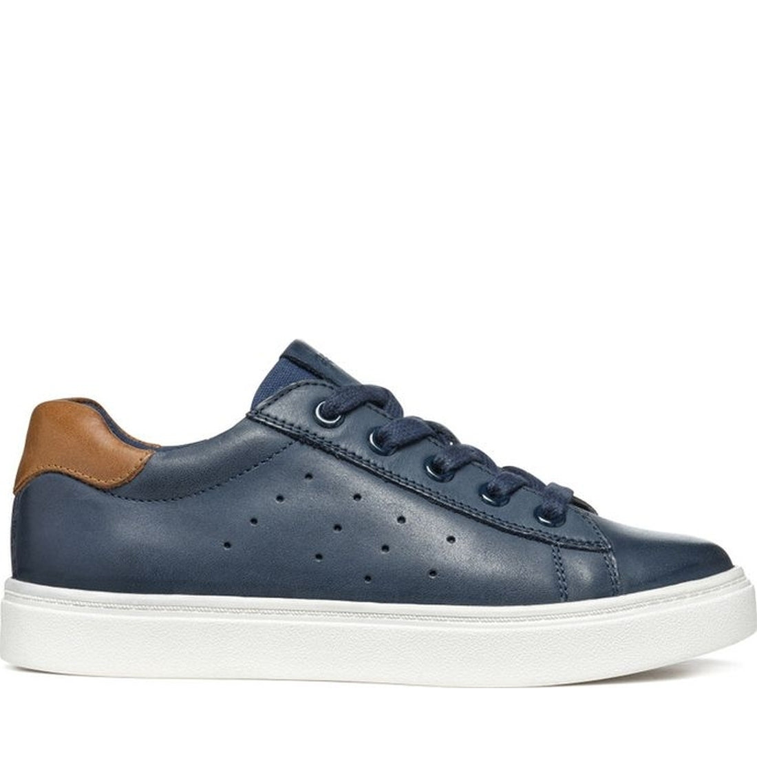 Geox boys navy, brown nashik sneakers | Vilbury London