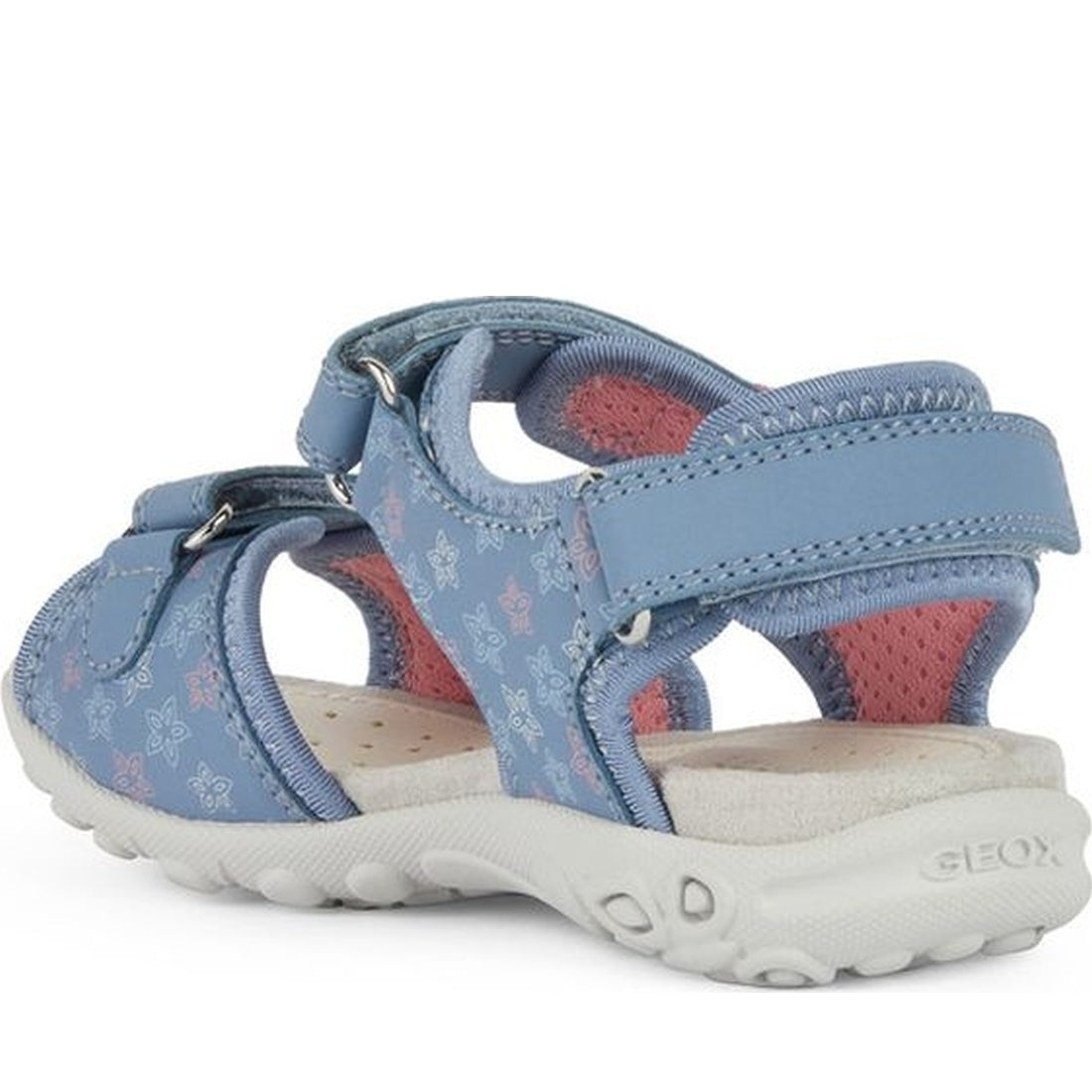 Geox girls dk sky, lt coral sandal whinberry | Vilbury London