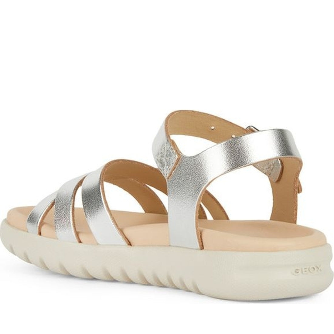 Geox girls silver sandal soleima | Vilbury London