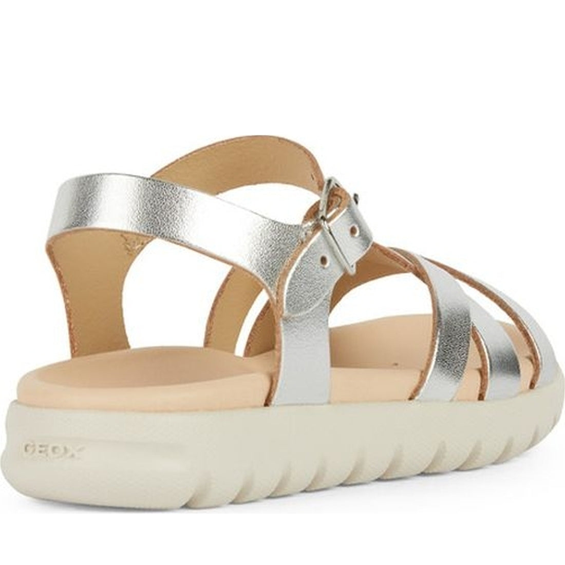 Geox girls silver sandal soleima | Vilbury London