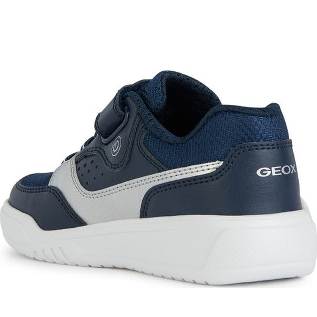 Geox boys navy, silver illuminus sneakers | Vilbury London