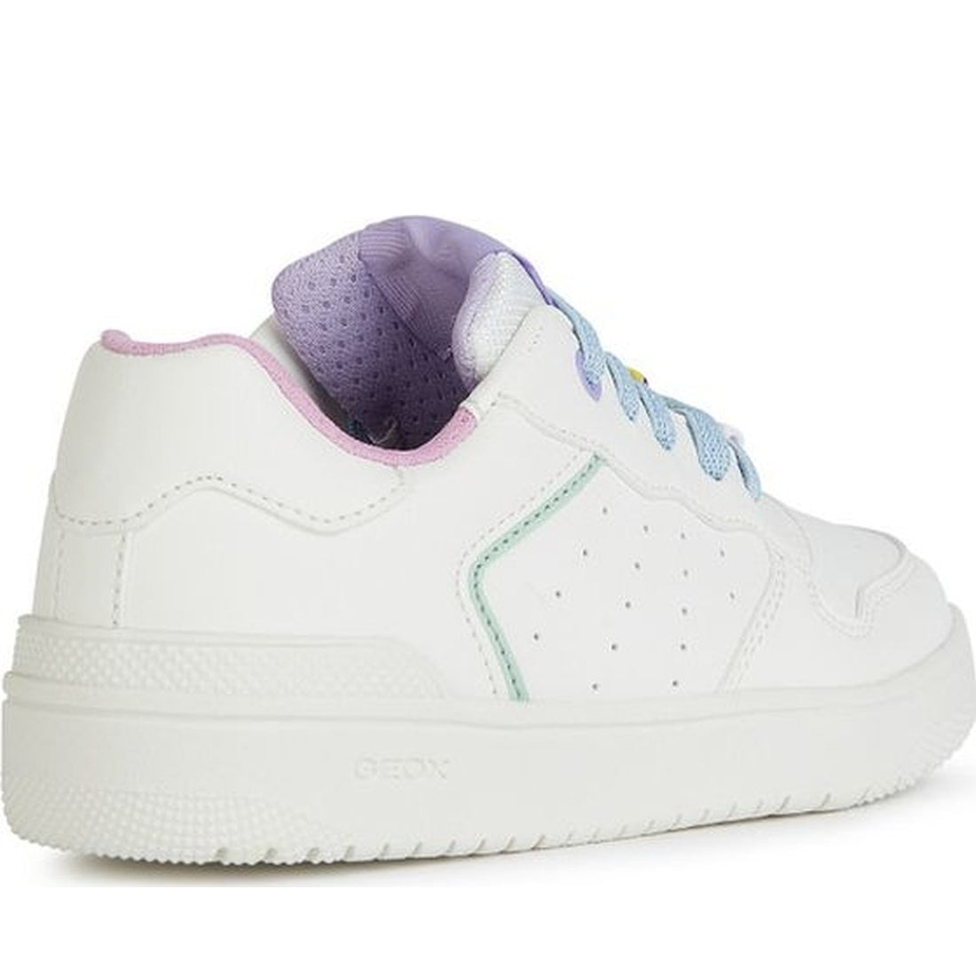 Geox girls white, multicolor washiba sneakers | Vilbury London