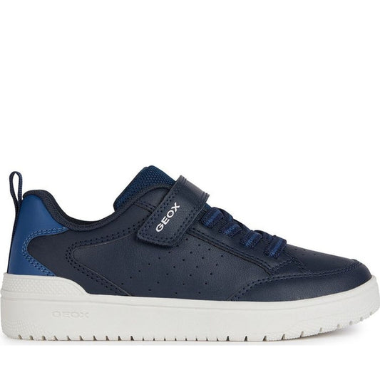 Geox boys navy, jeans washiba sneakers | Vilbury London