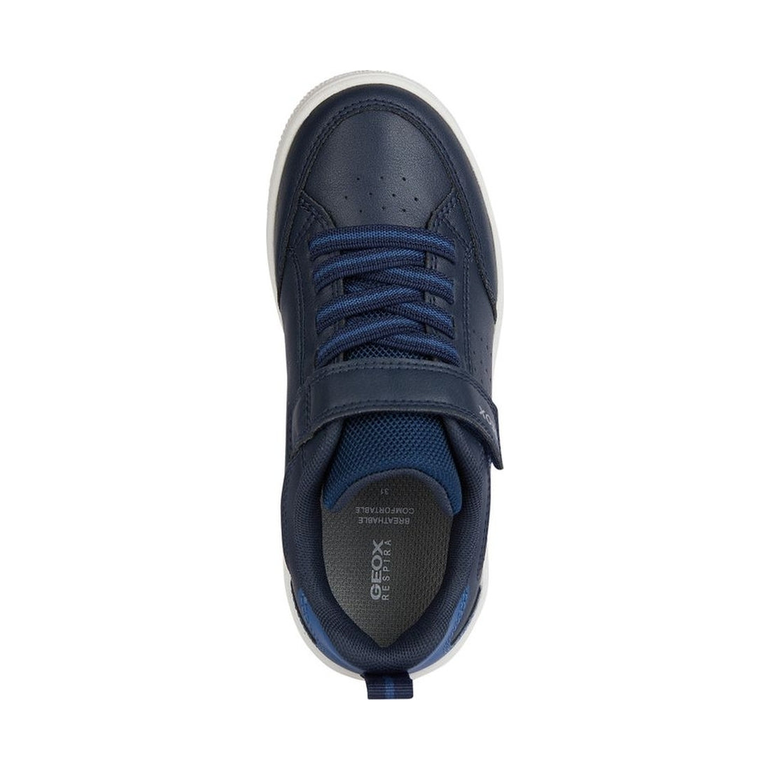 Geox boys navy, jeans washiba sneakers | Vilbury London