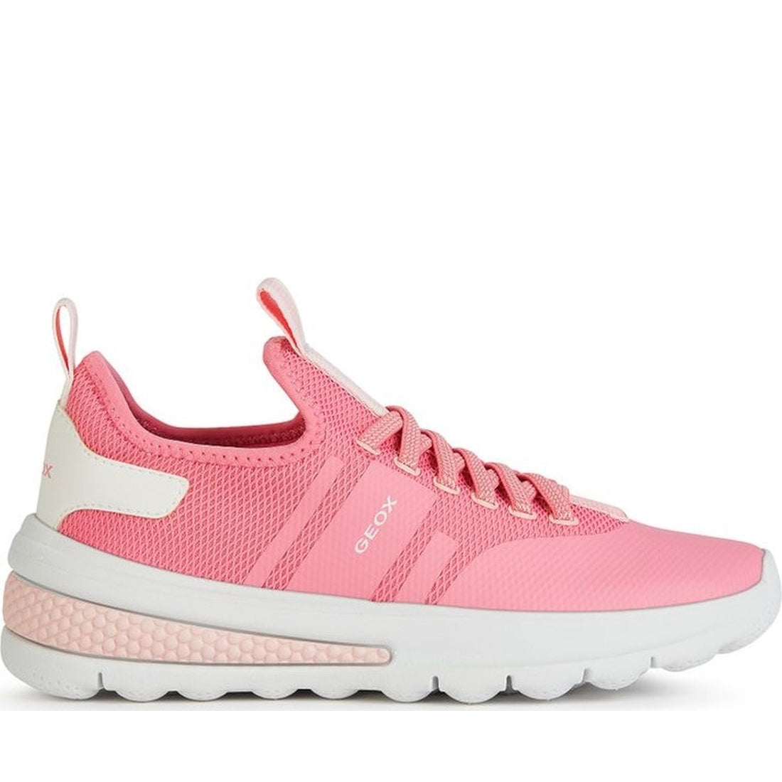 Geox girls lt coral, white activart sneakers | Vilbury London