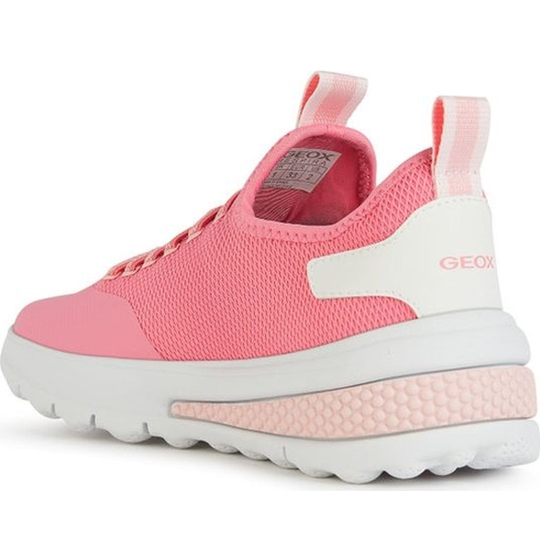 Geox girls lt coral, white activart sneakers | Vilbury London