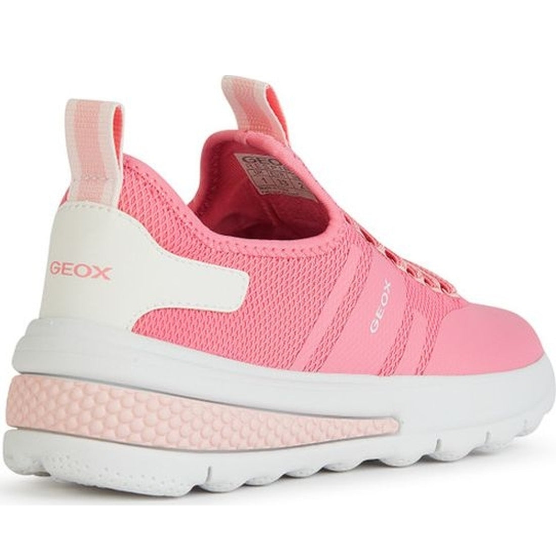 Geox girls lt coral, white activart sneakers | Vilbury London