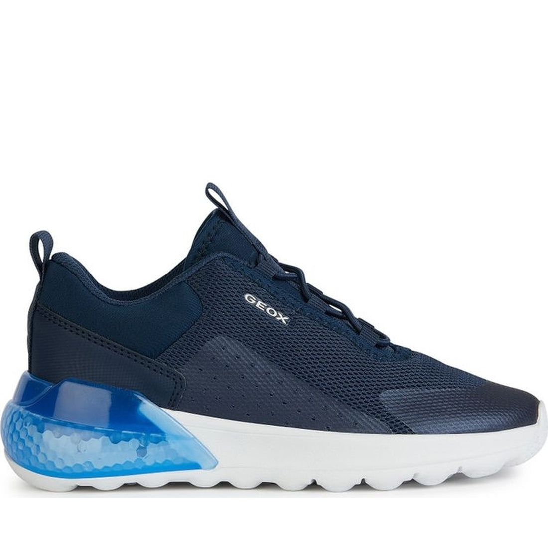 Geox boys navy activart illuminus sneakers | Vilbury London