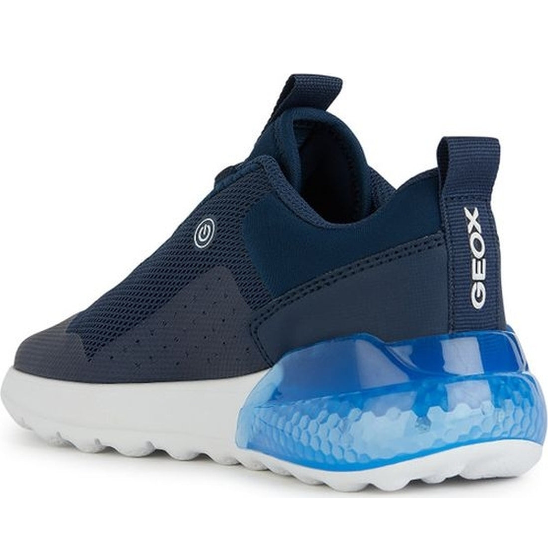 Geox boys navy activart illuminus sneakers | Vilbury London