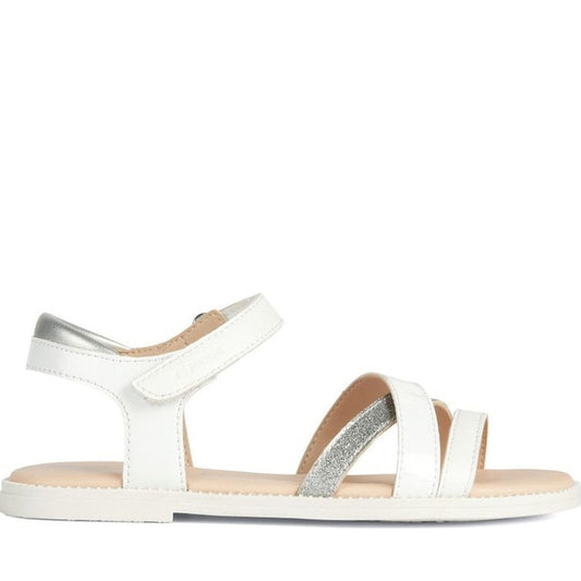 Geox girls white sandal karly | Vilbury London