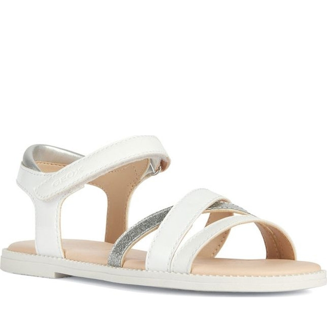 Geox girls white sandal karly | Vilbury London