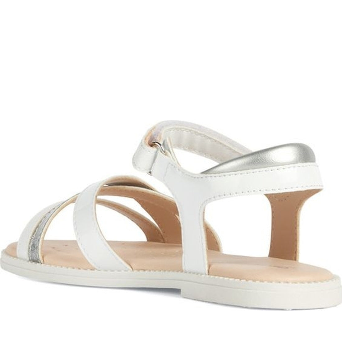 Geox girls white sandal karly | Vilbury London