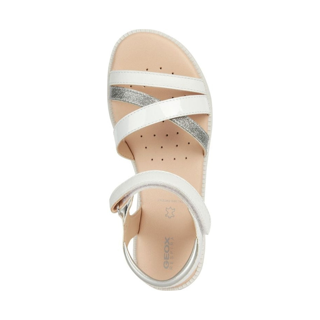 Geox girls white sandal karly | Vilbury London