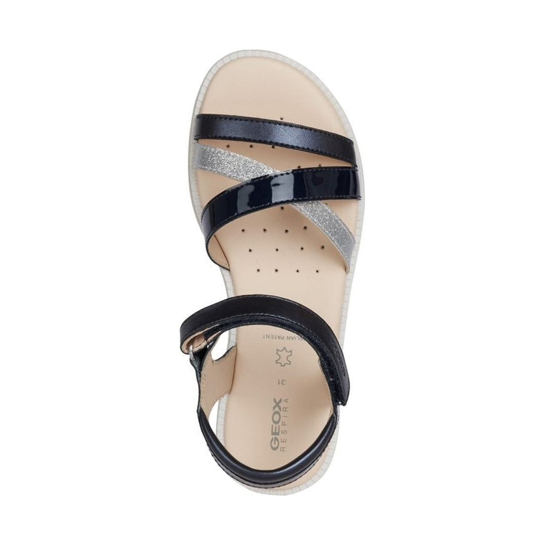 Geox girls navy sandal karly | Vilbury London