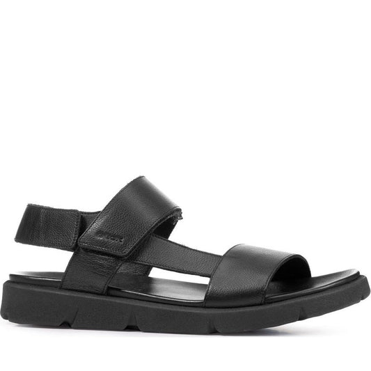 Geox mens black xand 2s sandals | Vilbury London