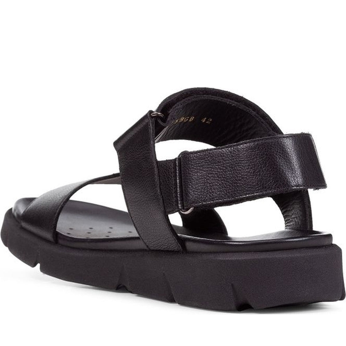 Geox mens black xand 2s sandals | Vilbury London