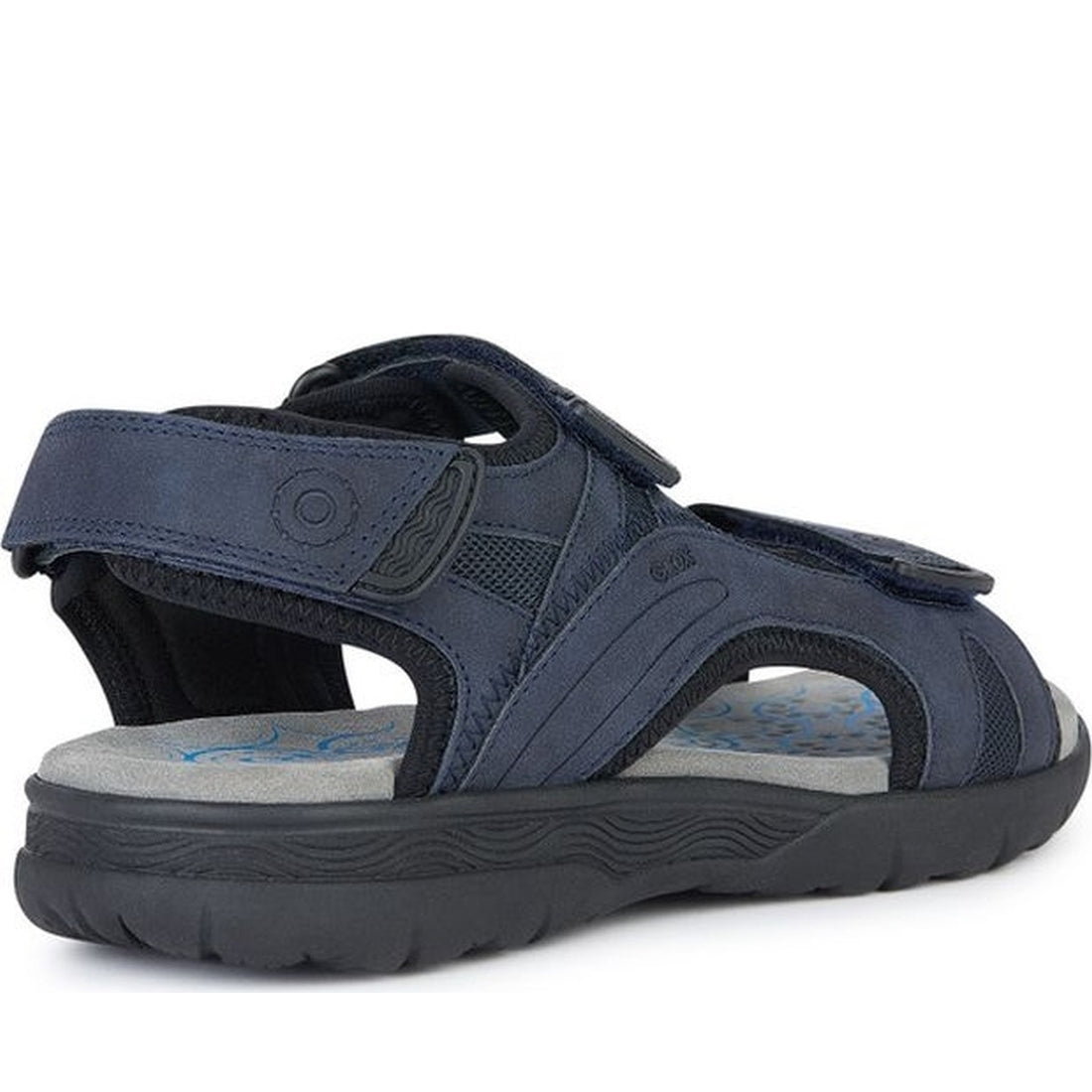 Geox mens navy spherica ec5 sandals | Vilbury London