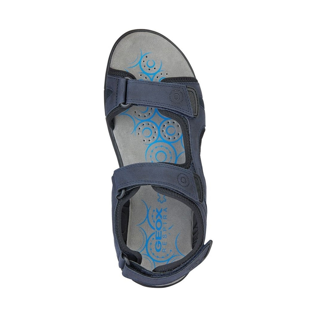 Geox mens navy spherica ec5 sandals | Vilbury London