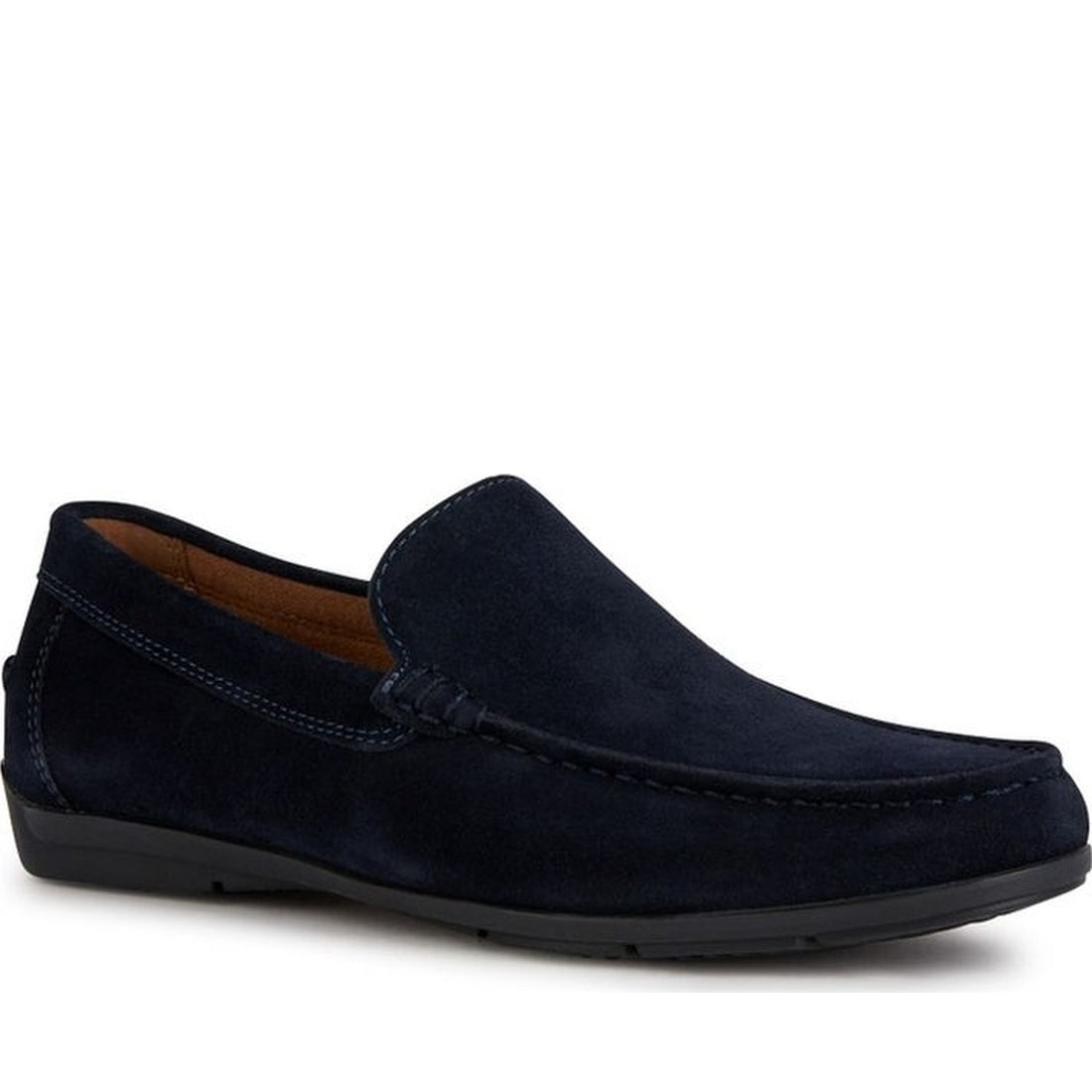 Geox mens navy siron moccasins | Vilbury London